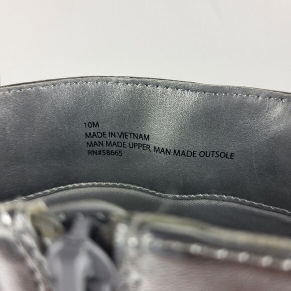 Open Edit Women's Erik Knee High Wedge Boots Size 10 Silver Metallic - Picture 15 of 16